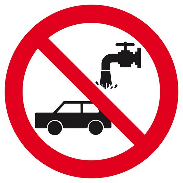 Panneau rigide INTERDIT DE LAVER LES VOITURES D.420mm TALIAPLAST - 623306