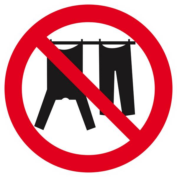 Panneau rigide INTERDIT D' ETENDRE DU LINGE D.420mm TALIAPLAST - 623336