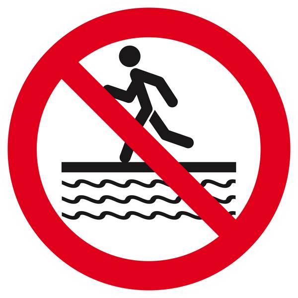 Panneau rigide INTERDIT DE COURIR A PROXIMITE DU BASSIN D.420mm TALIAPLAST - 623338