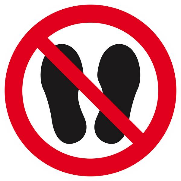 Panneau rigide NE PAS MARCHER OU STATIONNER A CET ENDROIT D.420mm TALIAPLAST - 623351