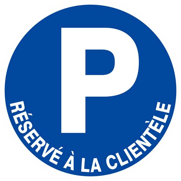 Panneau rigide PARKING RESERVE A LA CLIENTELE D.420mm TALIAPLAST - 623517