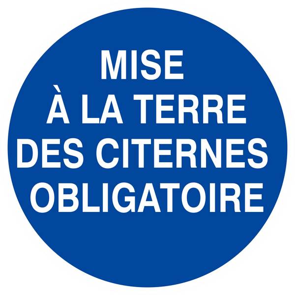 Panneau rigide MISE A LA TERRE DES CITERNES OBLIGATOIRE D.420mm TALIAPLAST - 623531