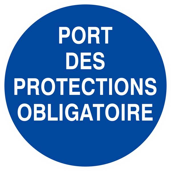 Panneau rigide PORT DES PROTECTIONS OBLIGATOIRE D.420mm TALIAPLAST - 623532