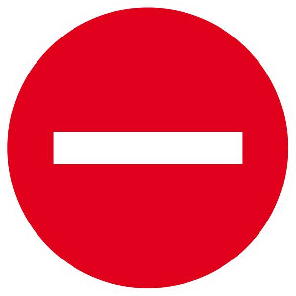 Panneau rigide SENS INTERDIT D.80mm TALIAPLAST - 624209