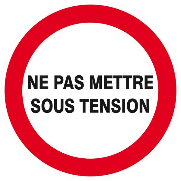 Panneau rigide NE PAS METTRE SOUS TENSION D.80mm TALIAPLAST - 624232