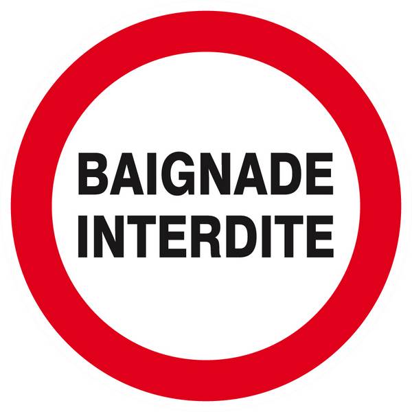 Panneau rigide BAIGNADE INTERDITE D.80mm TALIAPLAST - 624240