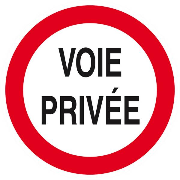 Panneau rigide VOIE PRIVEE CIRCULATION INTERDITE D.80mm TALIAPLAST - 624265