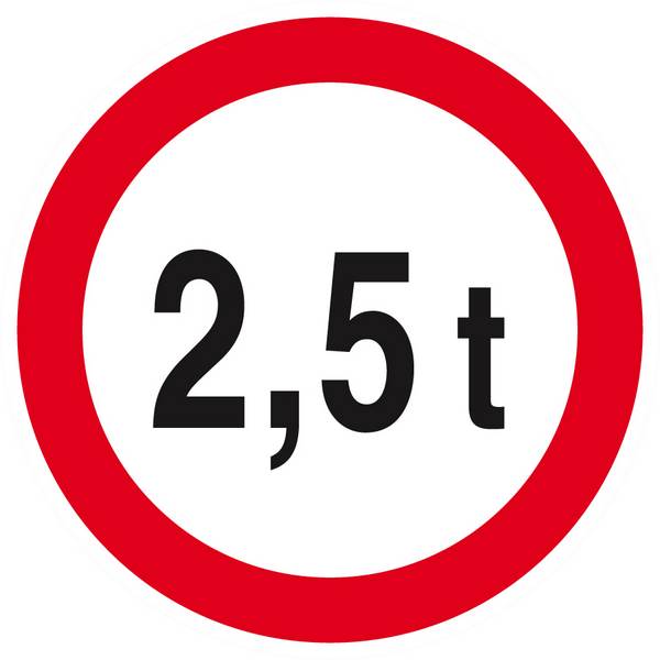 Panneau rigide INTERDIT AUX PLUS DE +2.5 TONNES D.80mm TALIAPLAST - 624282