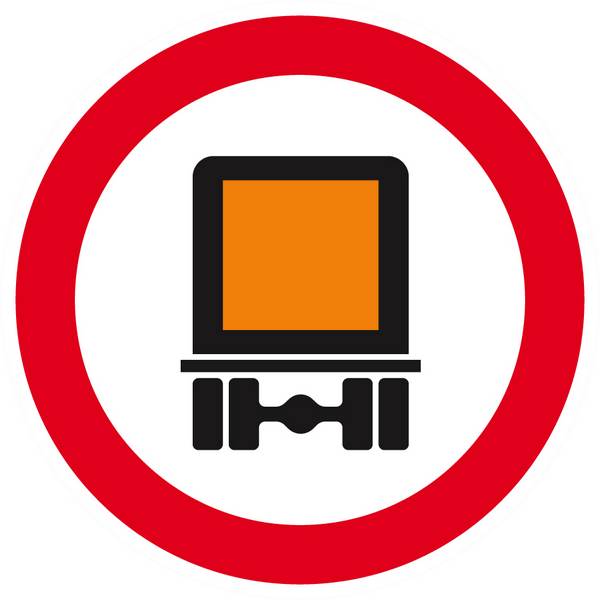 Panneau rigide INTERDIT AUX TRANSPORTS DE MATIERES DANGEREUSES D.80mm TALIAPLAST - 624285