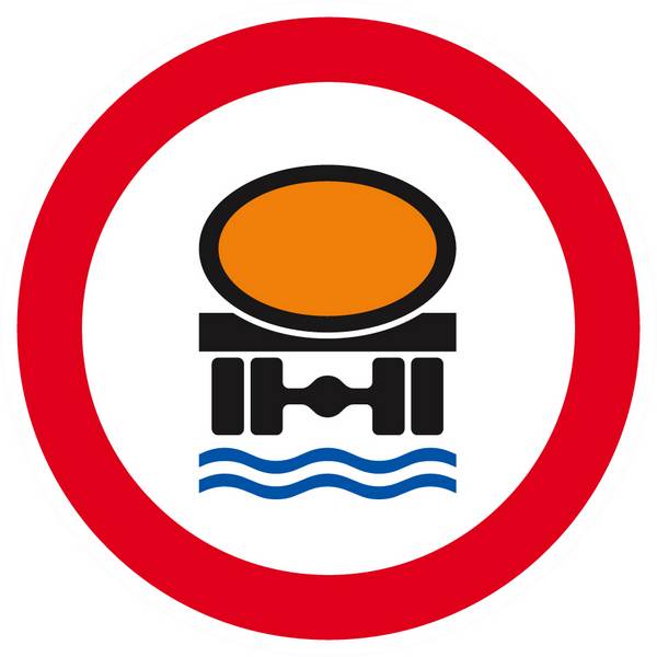 Panneau rigide INTERDIT TRANSPORT PROD. POLLUANTS LES EAUX D.80mm TALIAPLAST - 624286
