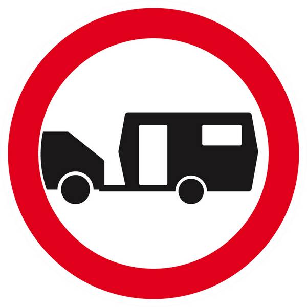 Panneau rigide INTERDIT AUX CARAVANES D.80mm TALIAPLAST - 624290