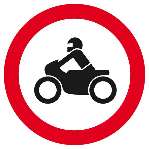 Panneau rigide INTERDIT AUX MOTOS D.80mm TALIAPLAST - 624293