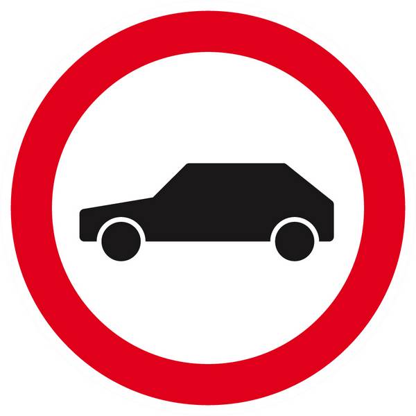 Panneau rigide INTERDIT AUX VEHICULES D.80mm TALIAPLAST - 624297