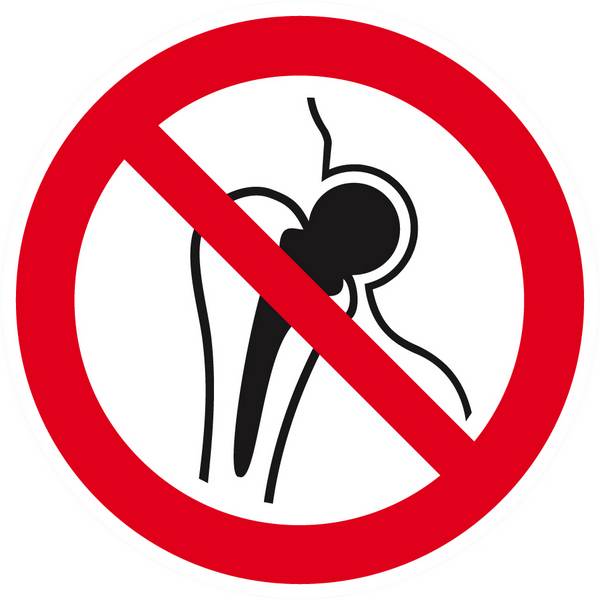 Panneau rigide ENTREE INTERD. PORTEURS D'IMPLANTS METALLIQUES D.80mm TALIAPLAST - 624317