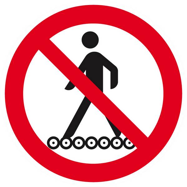 Panneau rigide INTERDIT DE MONTER SUR LE TAPIS ROULANT D.80mm TALIAPLAST - 624334