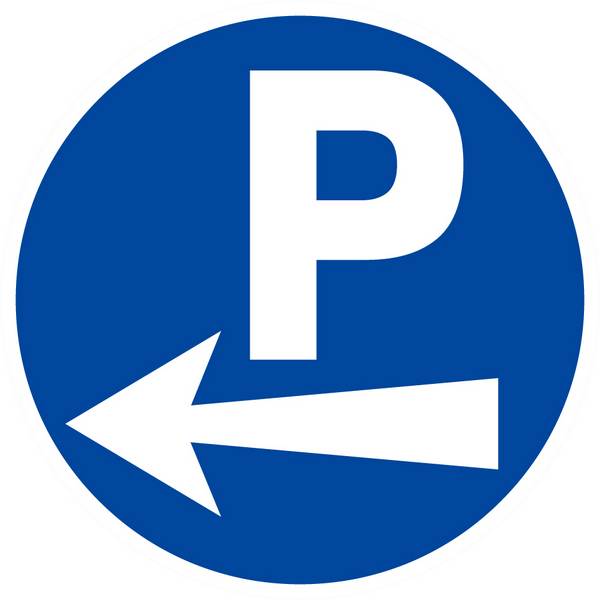 Panneau rigide PARKING FLECHE A GAUCHE D.80mm TALIAPLAST - 624521