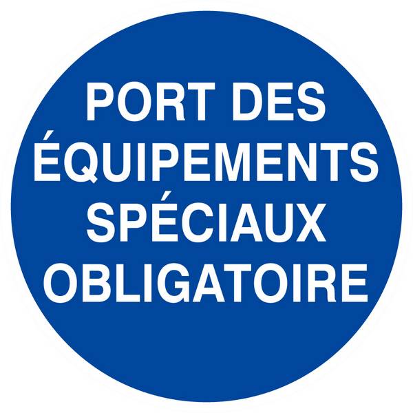 Panneau rigide PORT DES EQUIPEMENTS SPECIAUX OBLIGATOIRE D.80mm TALIAPLAST - 624530