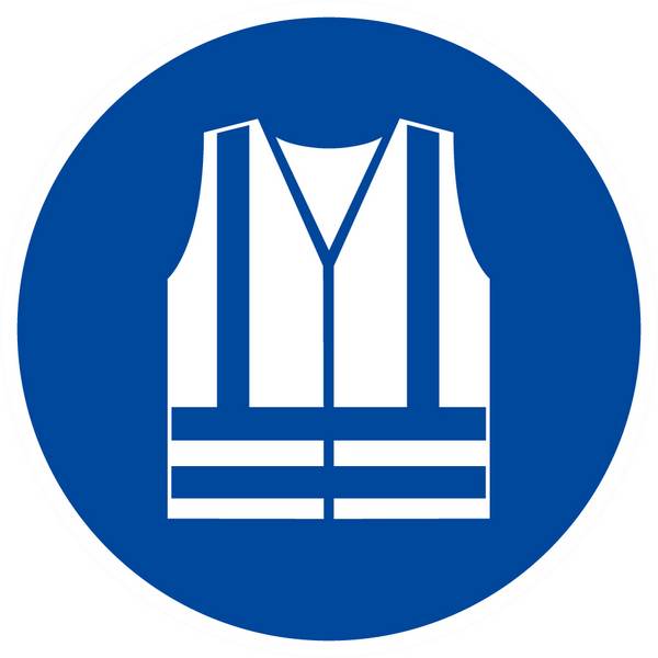 Panneau rigide GILET DE SECURITE HAUTE VISIBILITE OBLIGAT. D.80mm TALIAPLAST - 624540