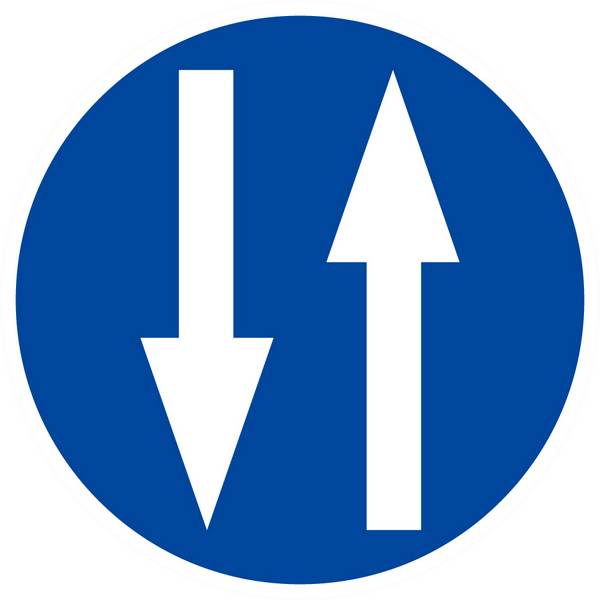 Panneau rigide CIRCULATION A DOUBLE SENS D.80mm TALIAPLAST - 624584