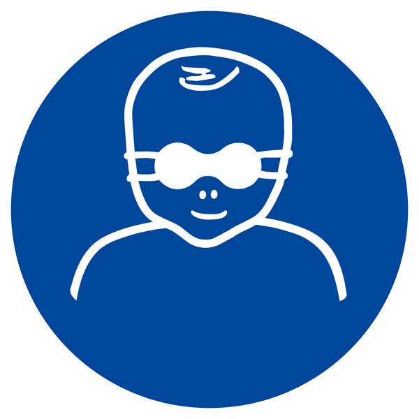 Panneau rigide PROTECTION OPAQUE DES YEUX OBLIGAT. P/ ENFANTS D.80mm TALIAPLAST - 624596