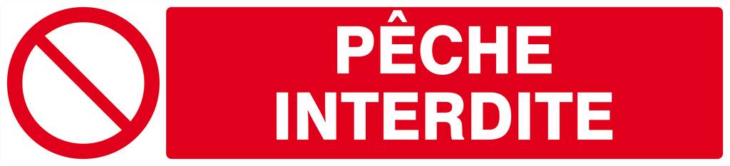 Panneau rigide PECHE INTERDITE 330x75mm TALIAPLAST - 625215