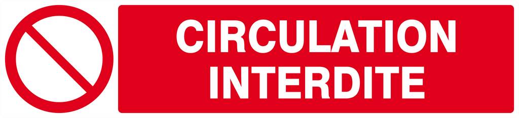 Panneau rigide CIRCULATION INTERDITE 330x75mm TALIAPLAST - 625220