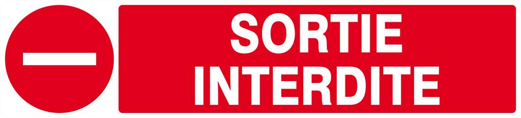 Panneau rigide SORTIE INTERDITE 330x75mm TALIAPLAST - 625224