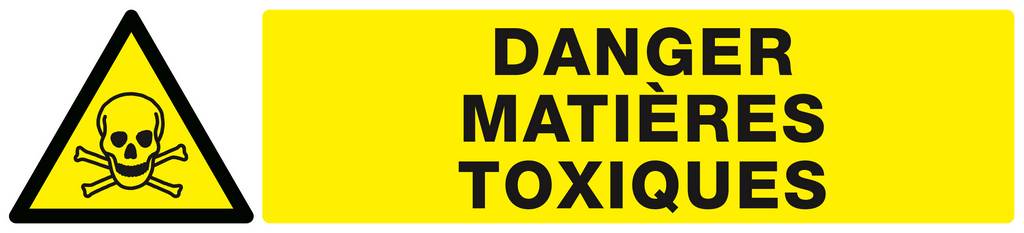 Panneau rigide DANGER, MATIERES TOXIQUES 330x75mm TALIAPLAST - 625301