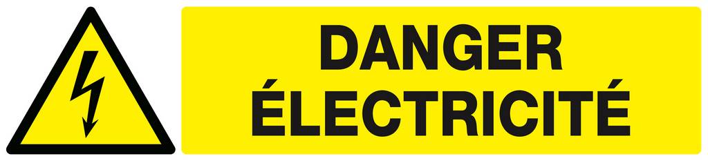 Panneau rigide DANGER, ELECTRICITE 330X75mm TALIAPLAST - 625305