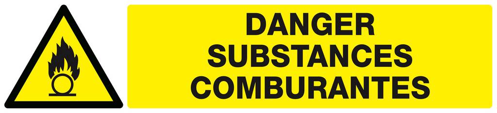 Panneau rigide DANGER, SUBSTANCES COMBURANTES 330x75mm TALIAPLAST - 625313