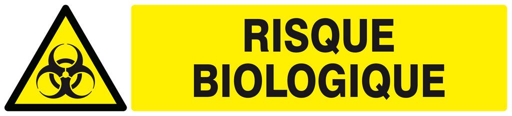 Panneau rigide DANGER, RISQUE BIOLOGIQUE 330x75mm TALIAPLAST - 625317