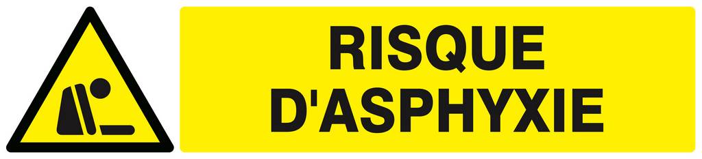 Panneau rigide DANGER RISQUE D' ASPHYXIE 330X75MM TALIAPLAST - 625329