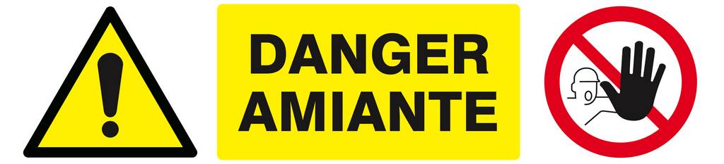 PANNEAU ACCES FORMELLEMENT INTERDIT/DANGER AMIANTE 330X75MM TALIAPLAST - 625332
