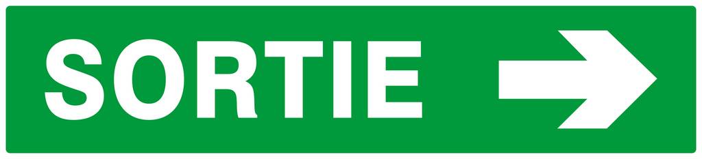 PANNEAU SORTIE FLECHE A DROITE 330X75MM TALIAPLAST - 625417