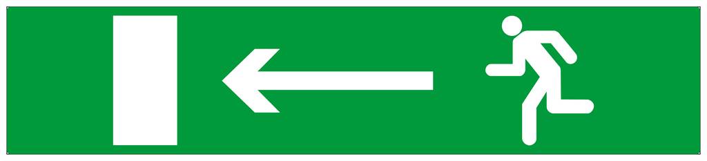PANNEAU EVACUATION VERS SORTIE GAUCHE 330X75MM TALIAPLAST - 625423
