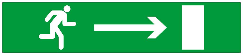 PANNEAU EVACUATION VERS SORTIE DROITE 330X75MM TALIAPLAST - 625424
