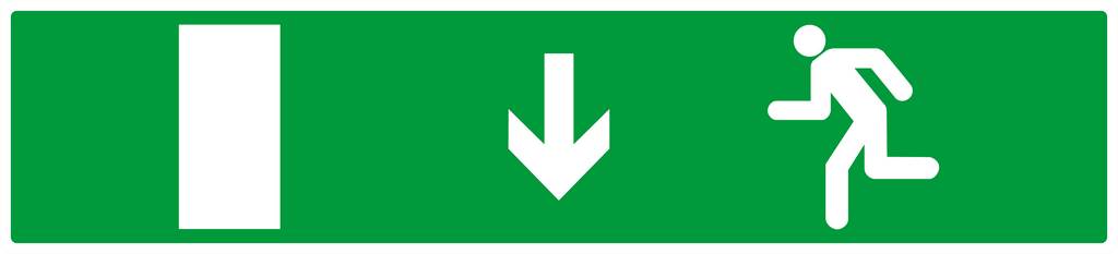 PANNEAU EVACUATION SORTIE BAS GAUCHE 330X75MM TALIAPLAST - 625425