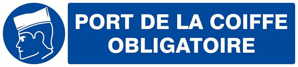 PANNEAU PORT DE LA COIFFE OBLIGATOIRE 330X75MM TALIAPLAST - 625502
