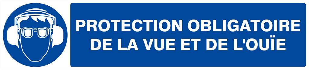 PANNEAU PROTECTION OBLIGATOIRE VUE/OUIE 330X75MM TALIAPLAST - 625508