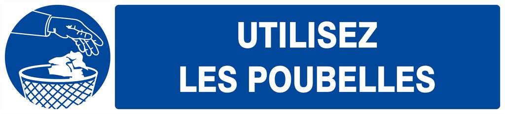 PANNEAU UTILISEZ LES POUBELLES 330X75MM TALIAPLAST - 625512