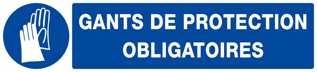 PANNEAU GANTS DE PROTECTION OBLIGATOIRES 330X75MM TALIAPLAST - 625517