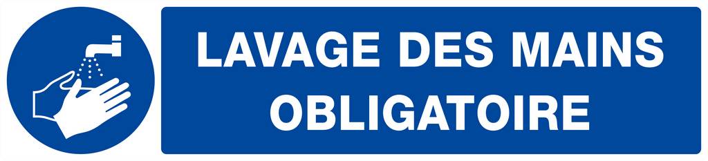 PANNEAU LAVAGE DES MAINS OBLIGATOIRE 330X75MM TALIAPLAST - 625520