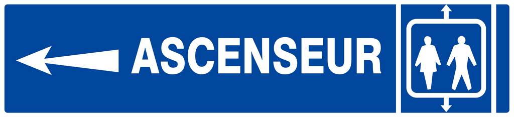 Panneau rigide ASCENSEUR FLECHE A GAUCHE 330X75MM TALIAPLAST - 625604