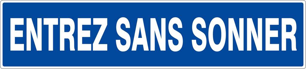 Panneau rigide ENTREZ SANS SONNER 330X75MM TALIAPLAST - 625616