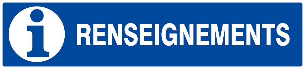 Panneau rigide RENSEIGNEMENTS 330X75MM TALIAPLAST - 625626