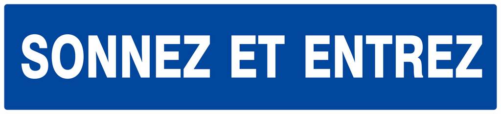 Panneau rigide SONNEZ ET ENTREZ 330X75MM TALIAPLAST - 625631