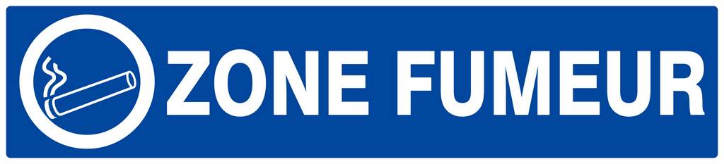 Panneau rigide ZONE FUMEUR 330X75MM TALIAPLAST - 625633