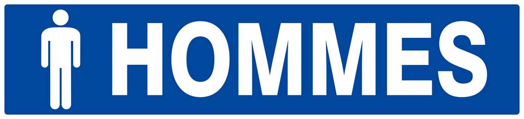 Panneau rigide TOILETTES HOMMES 330X75MM TALIAPLAST - 625648