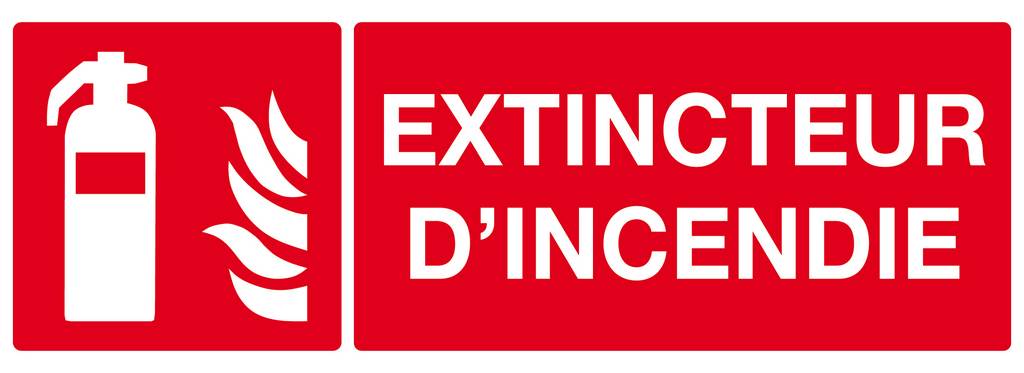 PANNEAU EXTINCTEUR D'INCENDIE 330X120MM TALIAPLAST - 626101