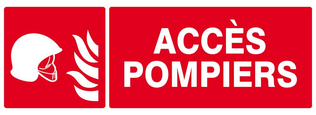PANNEAU ACCES POMPIERS 330X120MM TALIAPLAST - 626105